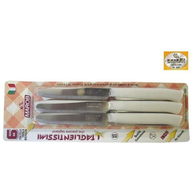Marietti 6 Coltelli da tavola dentati 11 bianco