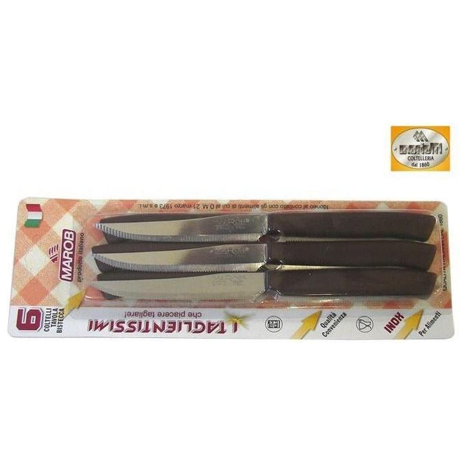 Marietti 6 Coltelli da bistecca dentati 11 marrone