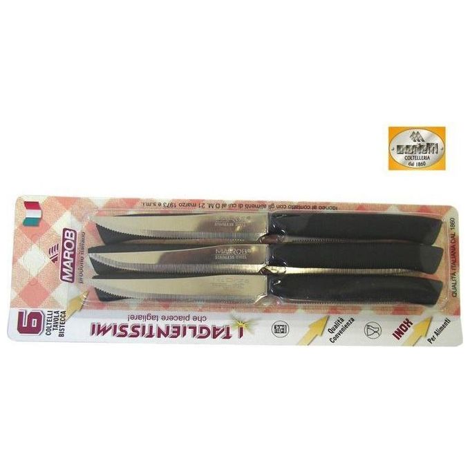 Marietti 6 Coltelli da bistecca dentati 11 Nero