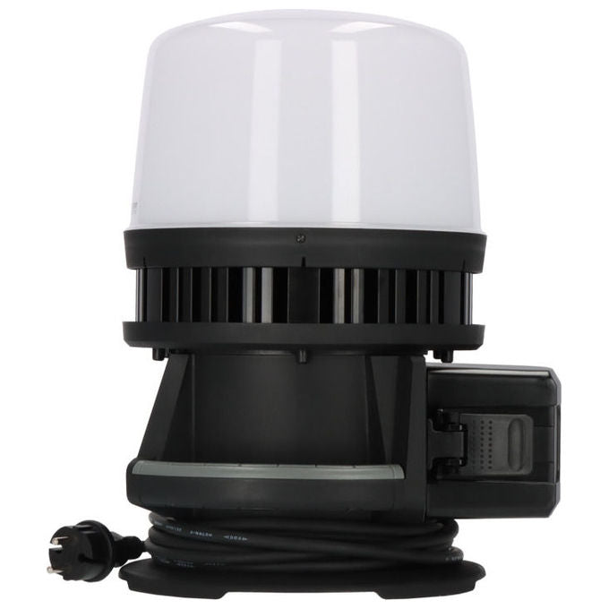 Brennenstuhl 12050MH Faretto da cantiere LED 360° ibrido 12000 lm IP54 100 W con adattatori inclusi colore Nero