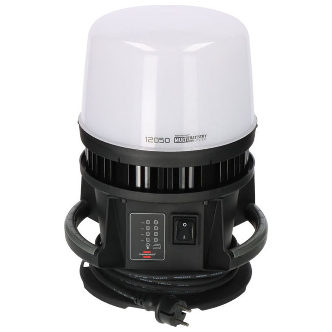 Brennenstuhl 12050MH Faretto da cantiere LED 360° ibrido 12000 lm IP54 100 W con adattatori inclusi colore Nero