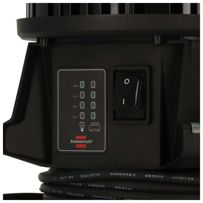 Brennenstuhl 12050MH Faretto da cantiere LED 360° ibrido 12000 lm IP54 100 W con adattatori inclusi colore Nero
