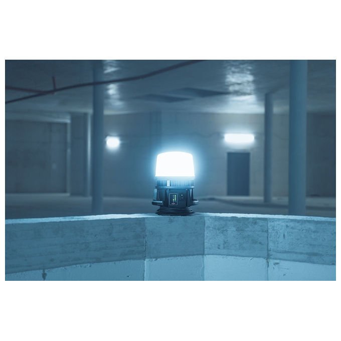 Brennenstuhl 12050MH Faretto da cantiere LED 360° ibrido 12000 lm IP54 100 W con adattatori inclusi colore Nero