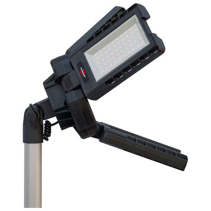 Brennenstuhl 13050 T Professional Faretto LED da Costruzione a Tre Teste 100W 13500lm IP54 6500K colore Nero