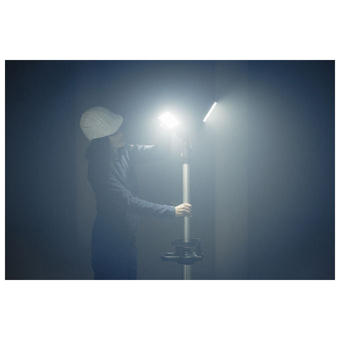 Brennenstuhl 13050 T Professional Faretto LED da Costruzione a Tre Teste 100W 13500lm IP54 6500K colore Nero