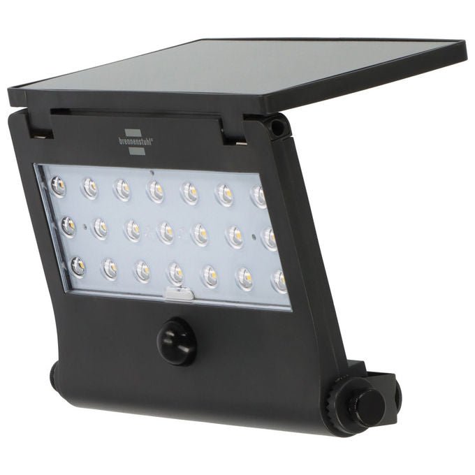 Brennenstuhl 1173740003 SOL 1000 Pad Faretto LED Solare con Rilevatore di Movimento 1000lm IP65 4000K colore Grigio