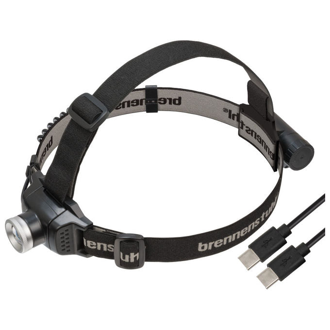 Brennenstuhl 1177300010 LuxPremium KL 251 AF Lampada frontale LED 250 lm ricaricabile IP44 con batteria 2,60 Ah 4 ore di carica colore Nero