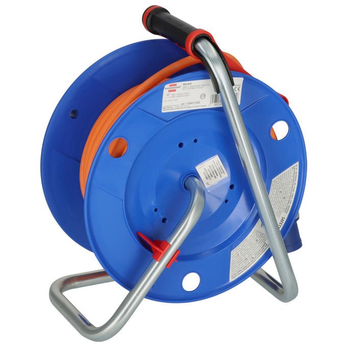 Brennenstuhl 1182470200 bobina avvolgicavo 1 presa AC Tipo F cavo 25 m potenza srotolato 3500 W IP44 colore Multicolore