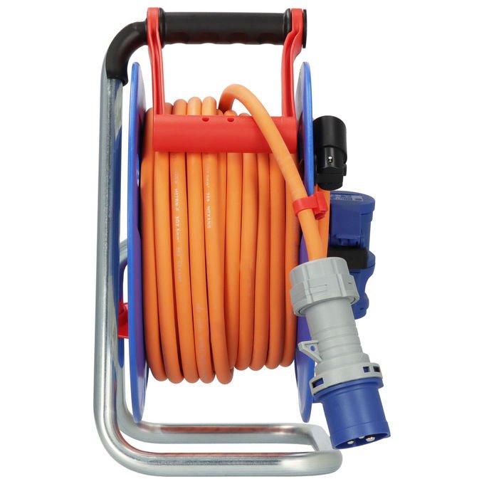Brennenstuhl 1182470200 bobina avvolgicavo 1 presa AC Tipo F cavo 25 m potenza srotolato 3500 W IP44 colore Multicolore