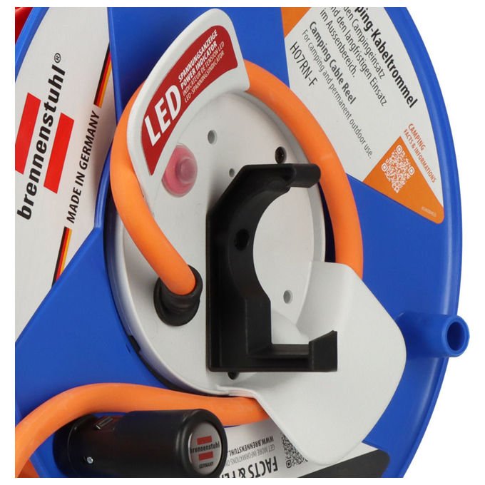Brennenstuhl 1182470200 bobina avvolgicavo 1 presa AC Tipo F cavo 25 m potenza srotolato 3500 W IP44 colore Multicolore