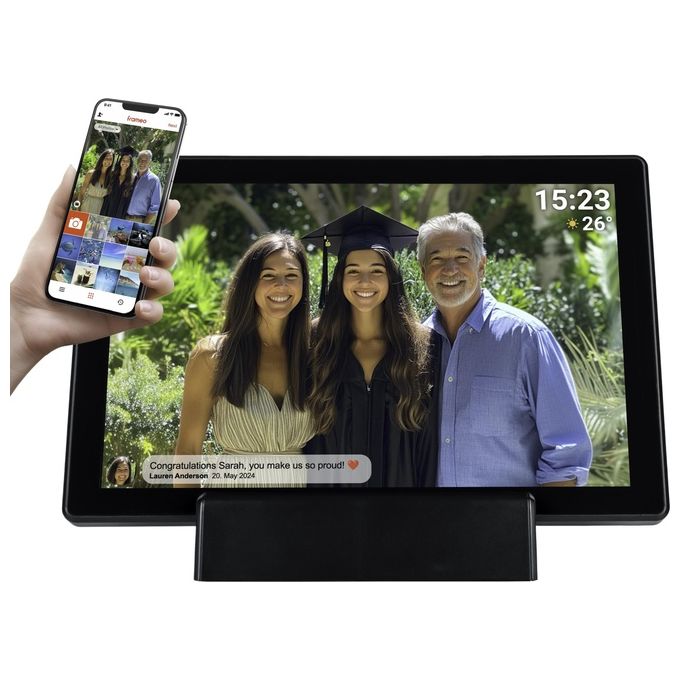 Denver 119101040530 Frameo Cornice fotografica digitale 10.1'' Touch screen Wi-Fi 16 GB colore Nero