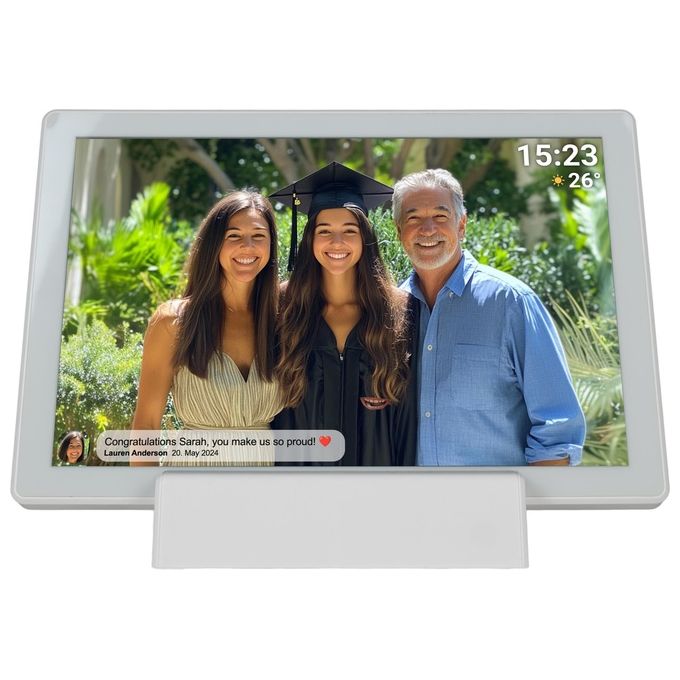 Denver PFF-1070W Cornice per foto digitali 10.1'' Touch screen Wi-Fi 16 GB Memoria Interna colore Bianco