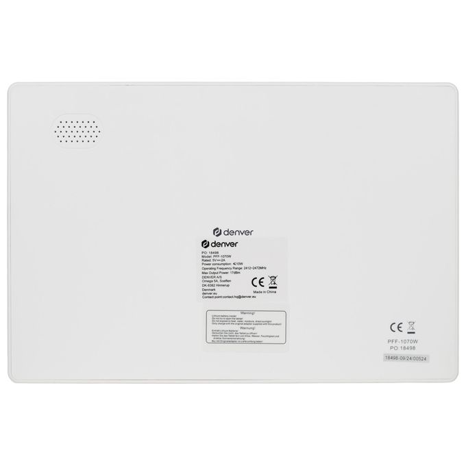 Denver PFF-1070W Cornice per foto digitali 10.1'' Touch screen Wi-Fi 16 GB Memoria Interna colore Bianco