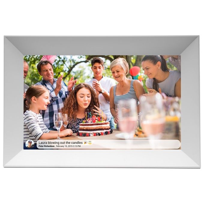 Denver PFF-1063WHITE Frameo Cornice Digitale 10.1'' 16 GB Wi-Fi MicroSD colore Bianco