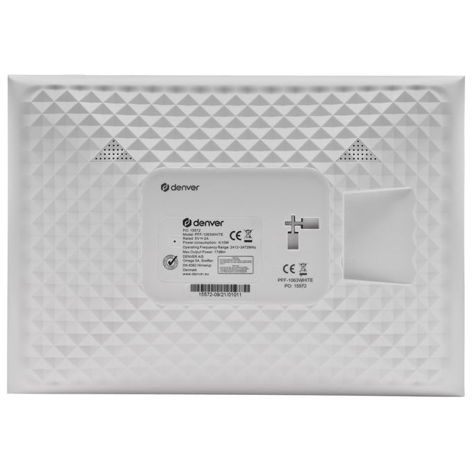 Denver PFF-1063WHITE Frameo Cornice Digitale 10.1'' 16 GB Wi-Fi MicroSD colore Bianco