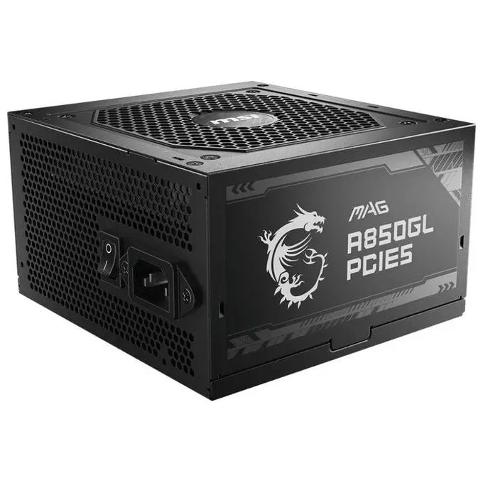 MSI MAG A850GL PCIE5 Alimentatore, 850W 80 Plus Gold, completamente modulare, ATX 3.0, Supporta GPU PCIe 5.0, Ventola FDB 120mm, LLC Full-Bridge, cavi neri piatti - Garanzia 7 anni