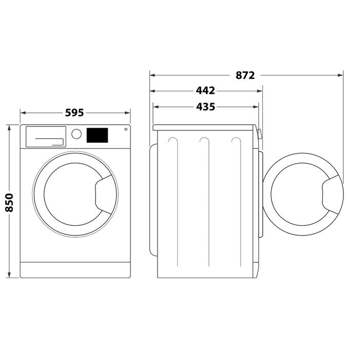 Hotpoint RSSG R527 B IT Lavatrice Frontale Slim 7 Kg 1200 rpm Classe B Inverter 78 dB (85x59,5x43,5 cm) colore Bianco