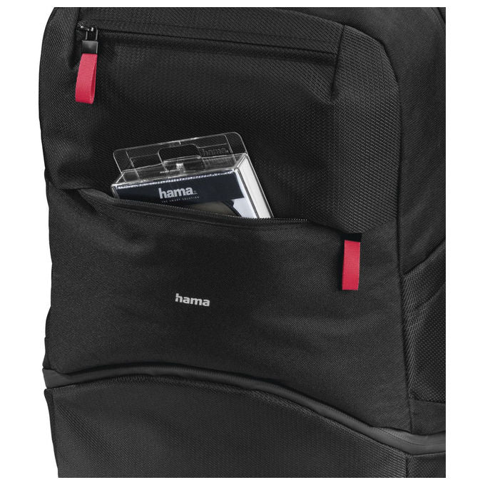 Hama MATERA160 Zaino Fotografico Scomparto Imbottito Removibile Tasche Laterali Copertura Antipioggia fino a 15,6'' colore Nero