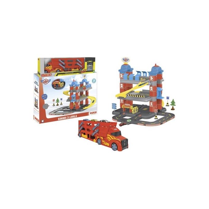 Globo Playset Spidko 3 Piani con Camion Portauto
