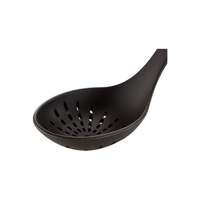 Lagostina Ingenio Smart Cucchiaione Scolapasta con Anello Antiscivolo Nero e Rosso
