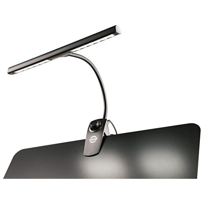 König and Meyer 12295-018-55 Dimmer Light Lampada per Leggio 6 LED 1400 lx Alimentazione AC e Batterie colore Nero