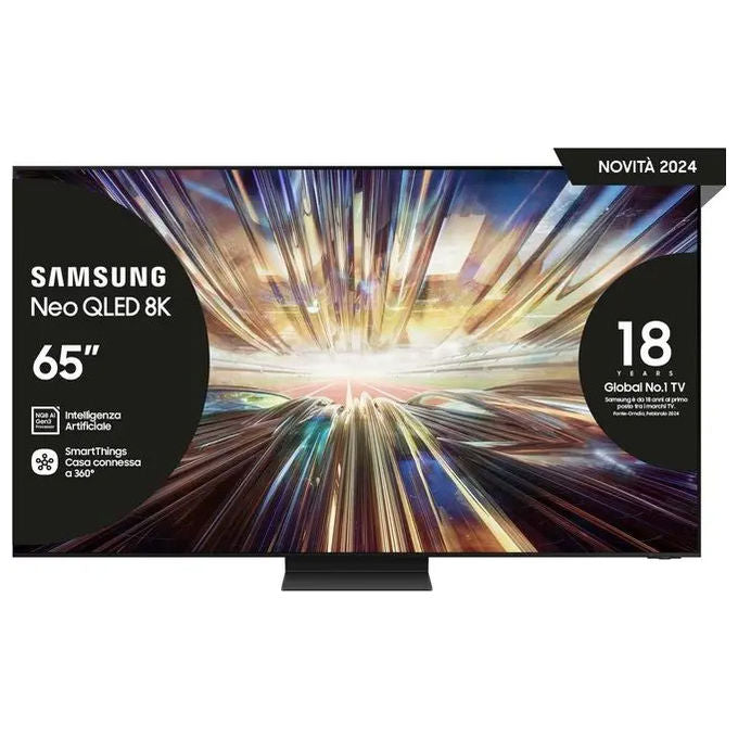 Samsung Neo QLED 8k QE65QN800DTXZT 65 pollici Smart Tv processore NQ8 AI GEN2 8K AI UPSCALING MOTION XCELERATOR 165HZ GAMING HUB DOLBY ATMOS OTS+