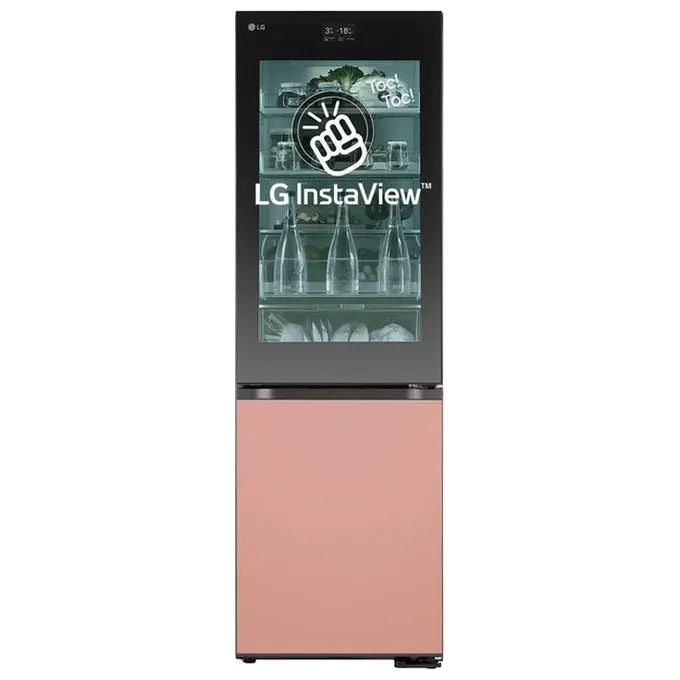 LG MoodUP InstaView GBG719MDNN Frigorifero combinato libera installazione 352 Litri Classe D No Frost Porte colorate personalizzabili Wifi 595x1.870x684 Satin White