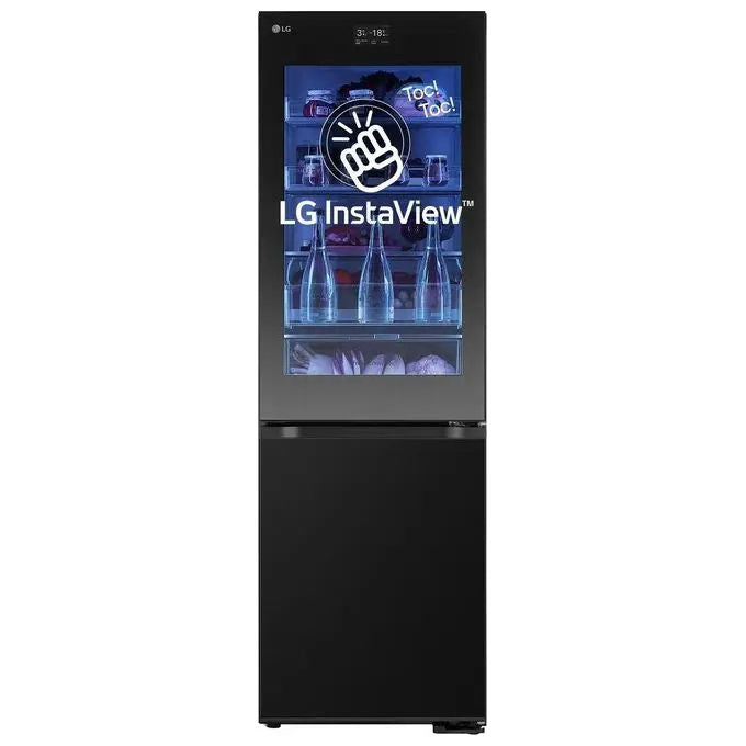 LG MoodUP InstaView GBG7190CEV Frigorifero combinato libera Installazione 349 Litri Classe C  No Frost Porta Colorata personalizzabile Wifi 595x1.860x676 Essence Black Steel