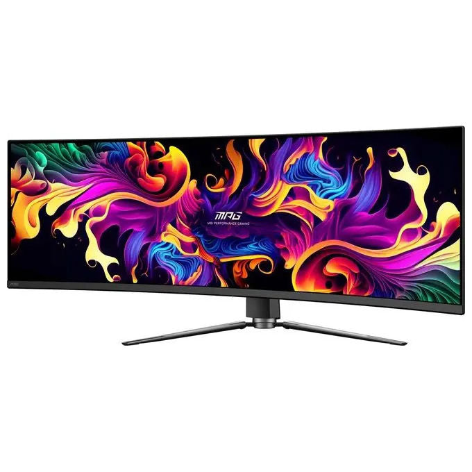 MSI MPG 491CQP QD-OLED Monitor Gaming Curvo 49'' OLED Quantum Dot DQHD (5120x1440) 144Hz - 003ms 99% DCI-P3 ΔE≤2 DisplayHDR True Black 400 KVM RGB DP 1.4a HDMI 2.1 USB Type-C