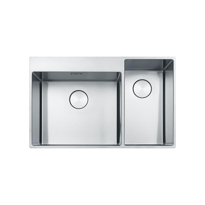 Franke BXX 220-50-27 Lavello da Incasso Semifilo Serie Box Center 1 Vasca 1-2 82 cm Inox Satinato 127.0586.160