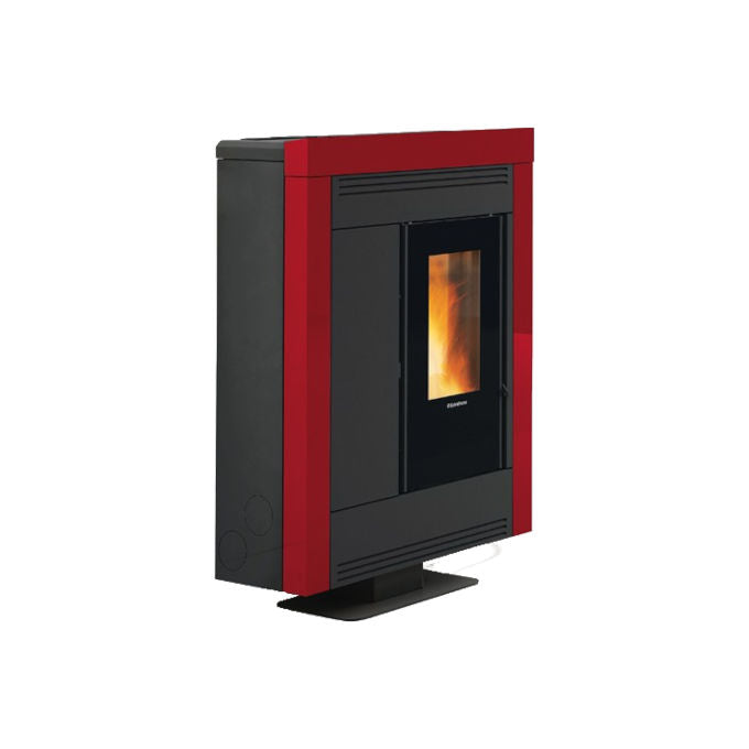 Extraflame Stufa SOUVENIR STEEL EVO Bordeaux Canalizzata