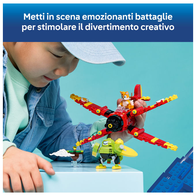 Lego 77119 Sonic the Hedgehog Set da Costruzione Tornado-1 di Tails con 2 Personaggi e Smeraldo del Caos 310 Pezzi colore Multicolore