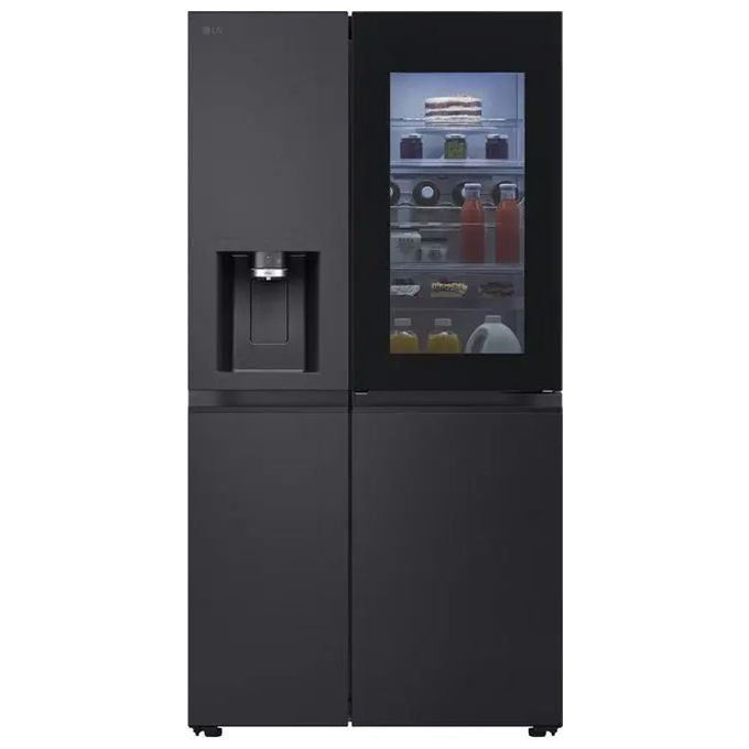 LG InstaView GSXE91EVAD Frigorifero Side-by-Side Door-in-Door Classe Energetica D 628 Litri Wi-Fi Senza Allaccio Uvnano Black Steel