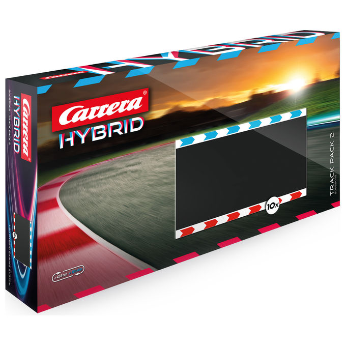 Carrera 50052002 HYBRID Track Pack 2 Rennbahn 10 Pezzi di Pista Estensione per Circuito Colore Nero