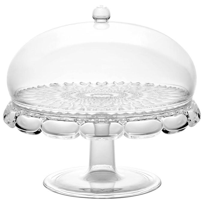 Guzzini 8008392397601 Vanity Alzata con Campana Cristallo Acrilico Bio-Based 30 cm Trasparente