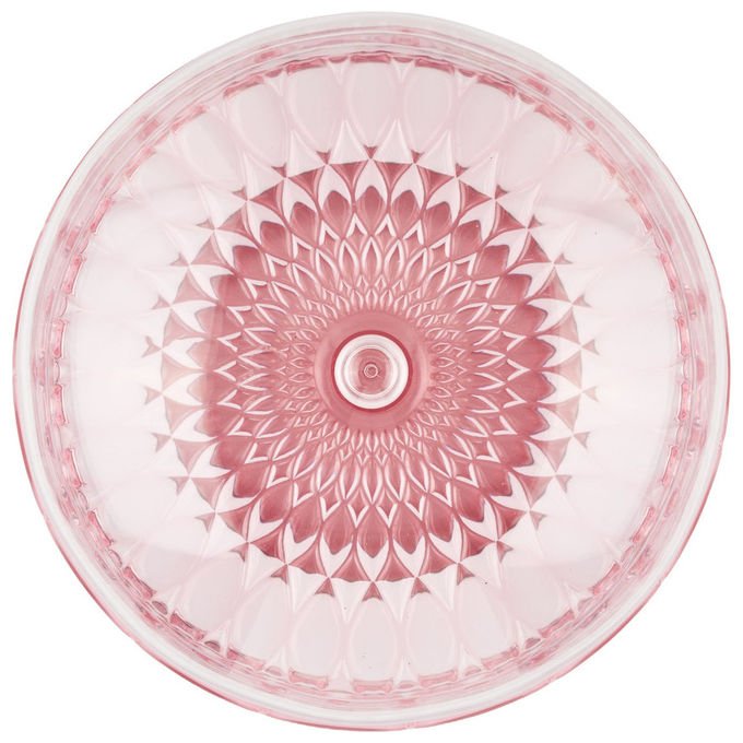 Guzzini 131901SAR35 Alzata con Campana in Cristallo Acrilico Bio-based BPA Free Diametro 30 cm Altezza 27.7 cm colore Rosa Flamingo