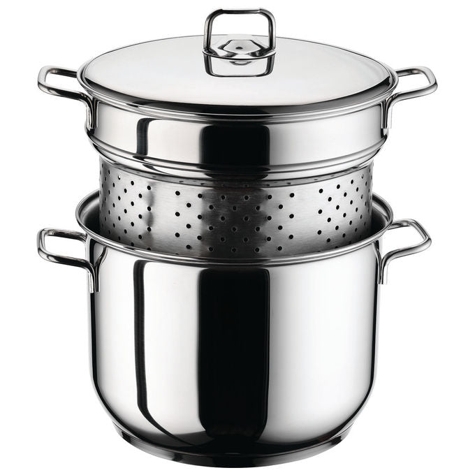 Borella 1330 Vittoria Bollipasta Acciaio Inox diametro 24 cm capacita' 8 L Induzione colore Acciaio