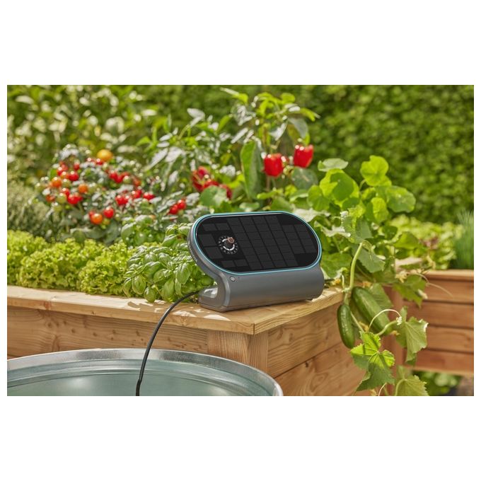 Gardena 13330-20 AquaBloom L Set di Irrigazione a Energia Solare 20 m Tubo 4.6 mm 68 pz colore Nero Grigio