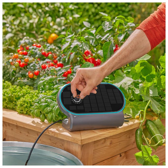 Gardena 13330-20 AquaBloom L Set di Irrigazione a Energia Solare 20 m Tubo 4.6 mm 68 pz colore Nero Grigio
