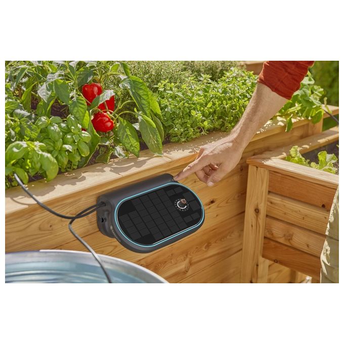 Gardena 13330-20 AquaBloom L Set di Irrigazione a Energia Solare 20 m Tubo 4.6 mm 68 pz colore Nero Grigio