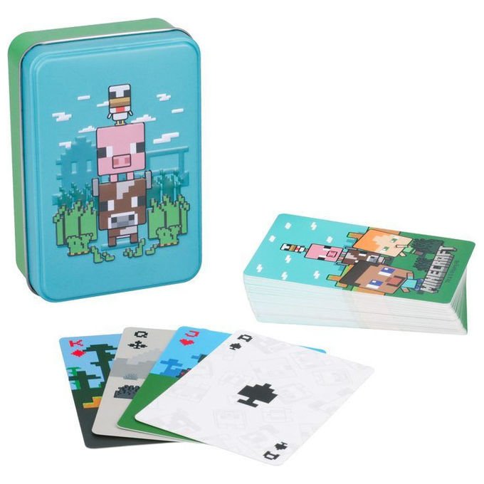 Paladone Minecraft PMAPC Carte da gioco contenitore in latta