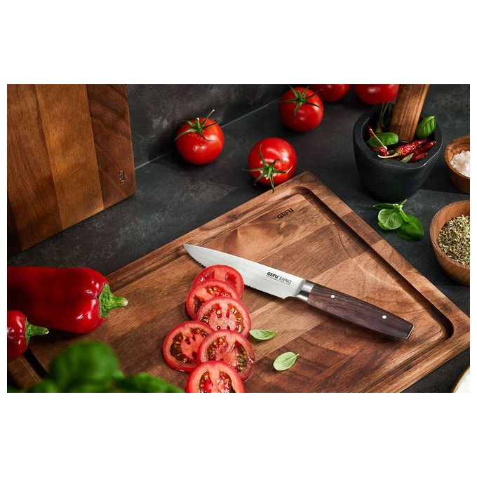 Gefu 13946 ENNO Tagliere da Cucina Rettangolare in Legno di Noce 37x25x1.8 cm colore Noce
