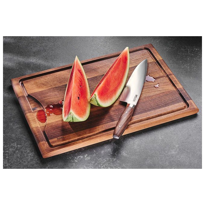 Gefu 13946 ENNO Tagliere da Cucina Rettangolare in Legno di Noce 37x25x1.8 cm colore Noce