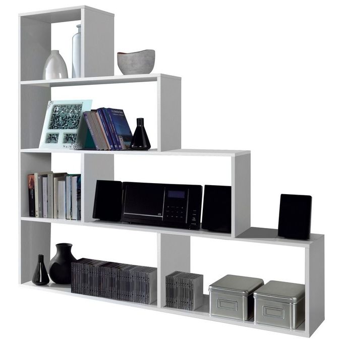Libreria da terra Kafka A03 con 6 scomparti 145x29x145  Bianco