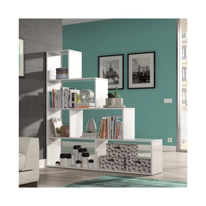 Libreria da terra Kafka A03 con 6 scomparti 145x29x145  Bianco