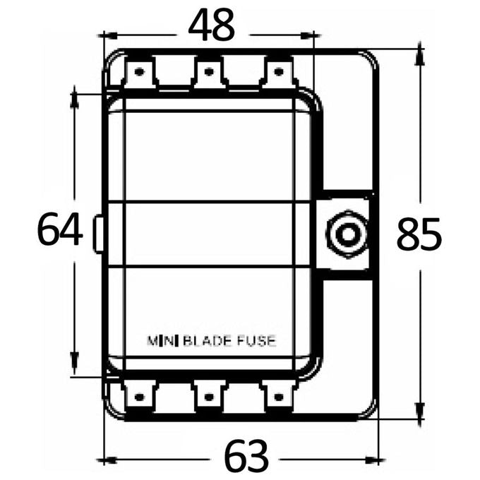Scatola Portafusibili Lamellari Mini 6 Uscite