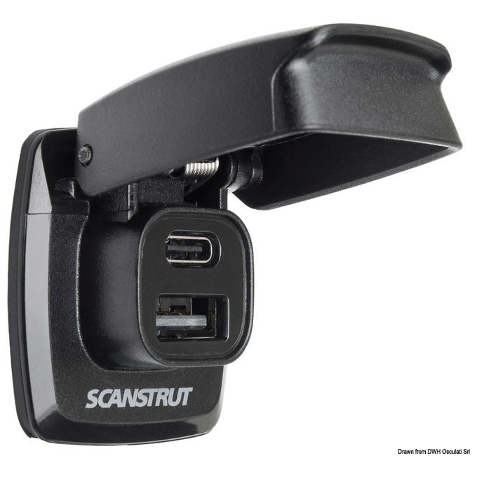 Presa Usb-a E Usb-c Stagne Scanstrut Flip Pro