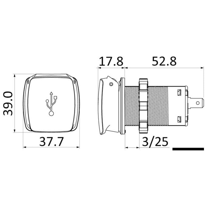 Presa Power Socket 12v Scanstrut Flip Pro
