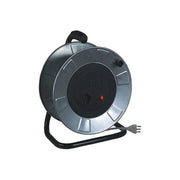 Fanton Prolunga Industriale con Avvolgicavo Golia Metal 25 mt 3g1,5 H05vv-f 2p+t 16a 200-250v 6h ip44 Bipasso Italo-tedesca 2p+t 16a (x 4) Zincato 145