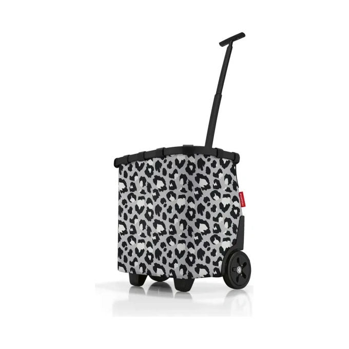 Reisenthel ROE7081 Carrycruiser Carrello Portabagagli 40 L in Poliestere con Telaio in Alluminio e Ruote Silenziose colore Leo Nero